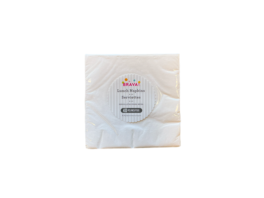 Brava Lunch Napkins 40PCS White
* 13inx13in
* 2Ply
* Biodegradable