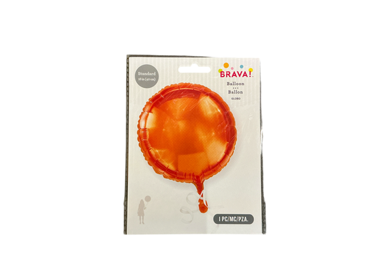 Brava Standard Mylar Balloon - Round Orange

Inflated size: 12.5in

Perfect for all occasions