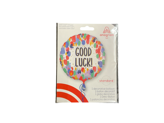 Anagram Standard Mylar Balloon - Round Good Luck! Multicolor

Satin Luxe Infused

UnInflated size: 18in

Perfect for all occasions