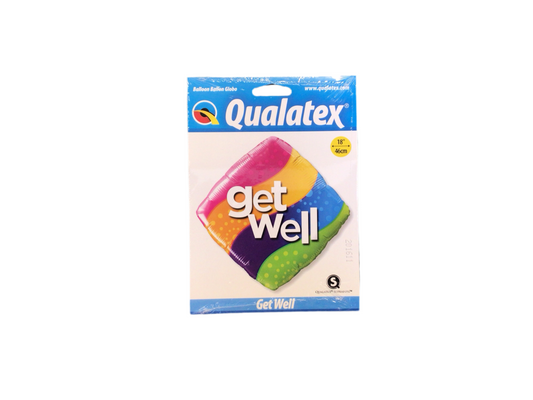 Qualatex Standard Mylar Balloon - Diamond Get Well

Multicolor balloon with white lettering

Inflated size: 18in

Show those you love how much you care!