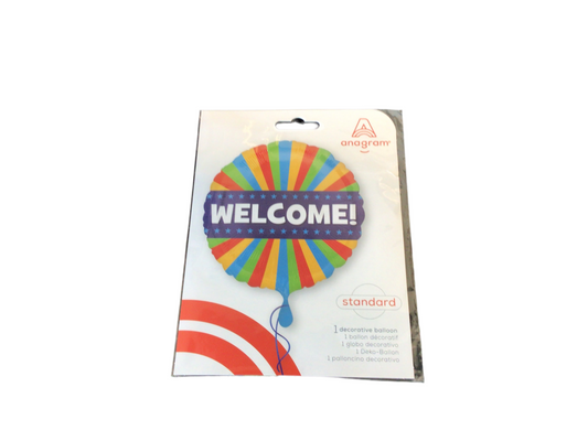 Anagram Standard Mylar Balloon - Round  Welcome