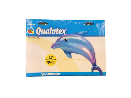 Qualatex XL Supershape Mylar Balloon 

Large blue dolphin

Inflated size: 42in

A favorite for kids!