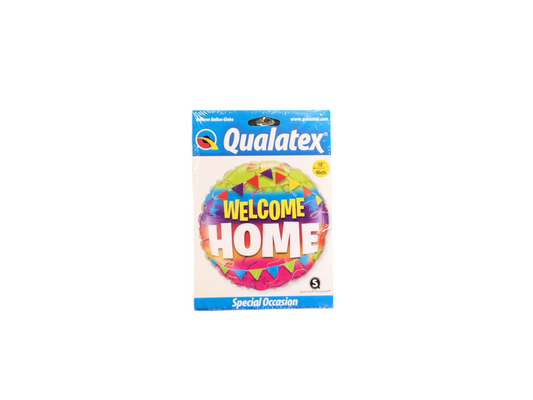 Qualatex Standard Mylar Balloon - Round Welcome Home

Welcome Home lettering with multicolored flags and background

Inflated size: 18in