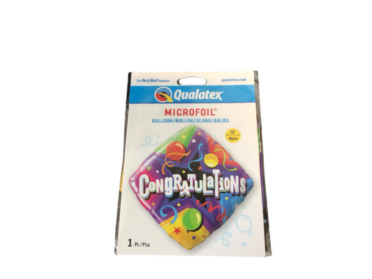 Qualatex Standard Mylar Balloon - Square congratulations