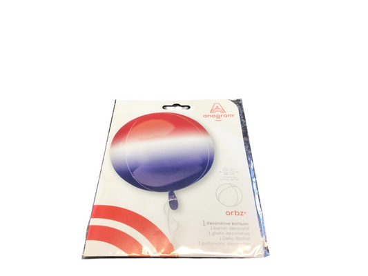 Anagram Standard Mylar Balloon - Orbz Red White Blue