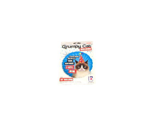 Betallic Standard Mylar Balloon - GrumpyCat with party hat