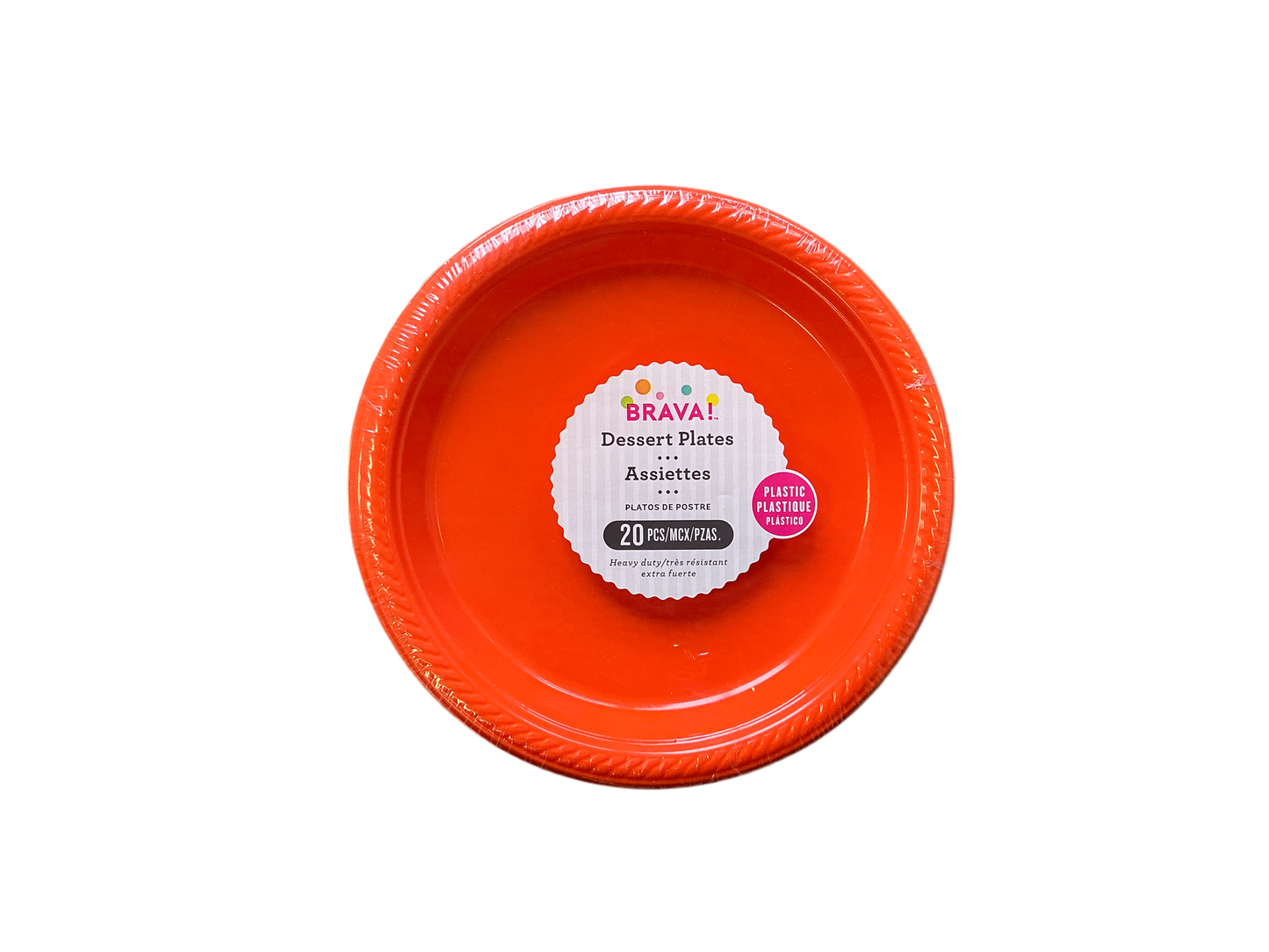 Brava Heavy Duty Dessert Plates 20PCS Orange