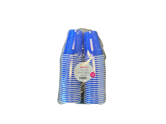 Brava 18oz Plastic Cups Royal Blue 50PCS