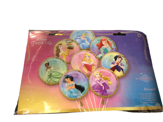 Anagram Mylar 8pc Balloon Boquet- Disney Princesses