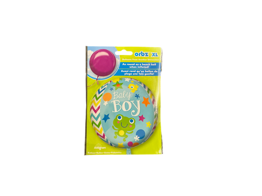 Anagram Standard Mylar Balloon - Orbz XL Frog Baby Boy

Inflated size: 15in x 16in