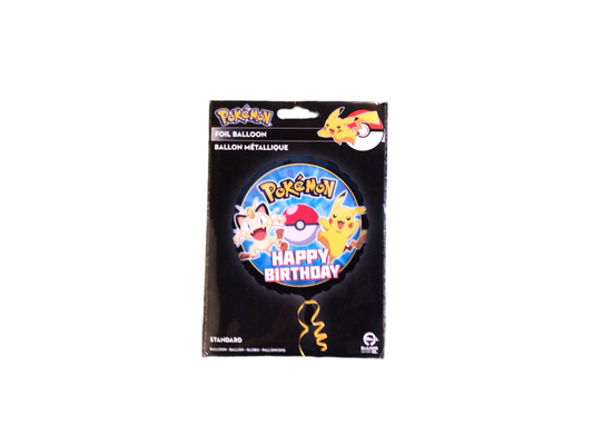 Anagram Standard Mylar Balloon - Round Happy Birthday Pokémon